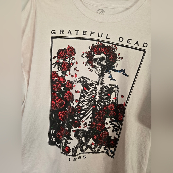 Grateful Dead 1965 skeleton with roses Men's T-shirt size 2XL - Picture 3 of 4